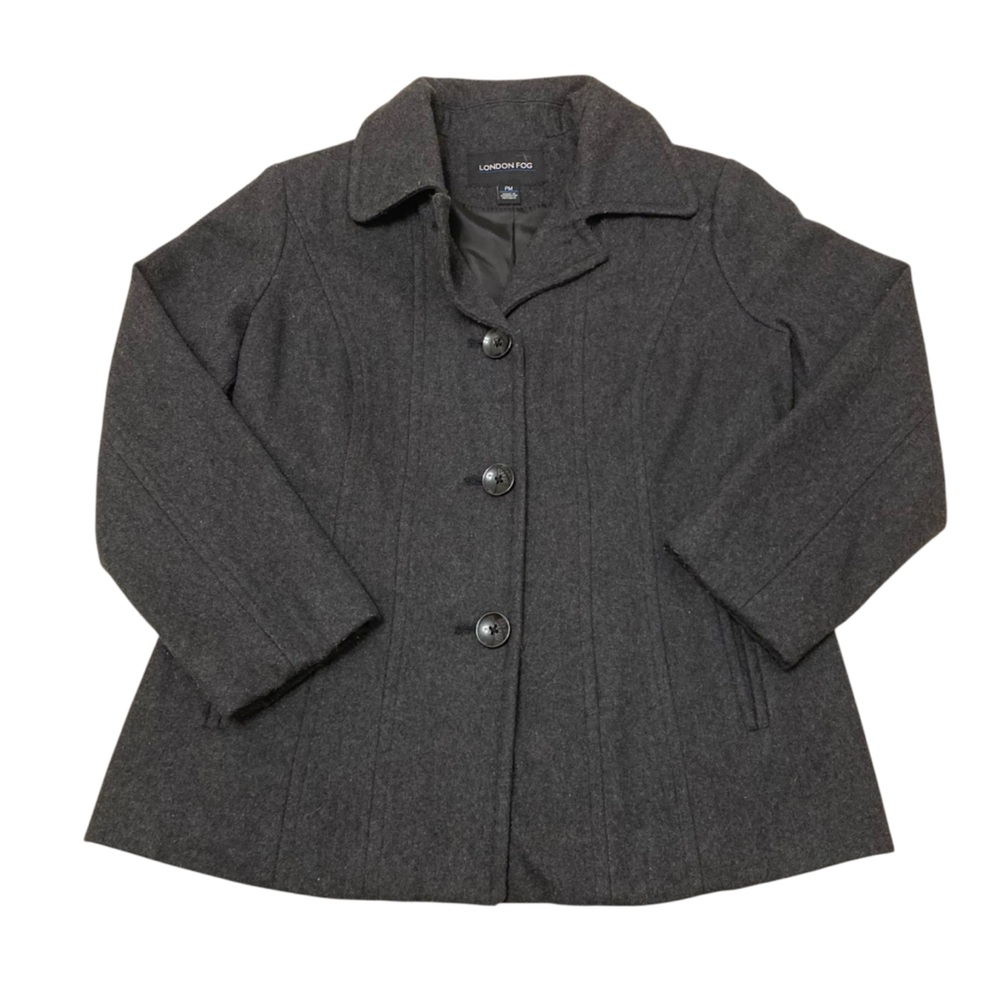 London Fog Women's Gray Pea Coat
